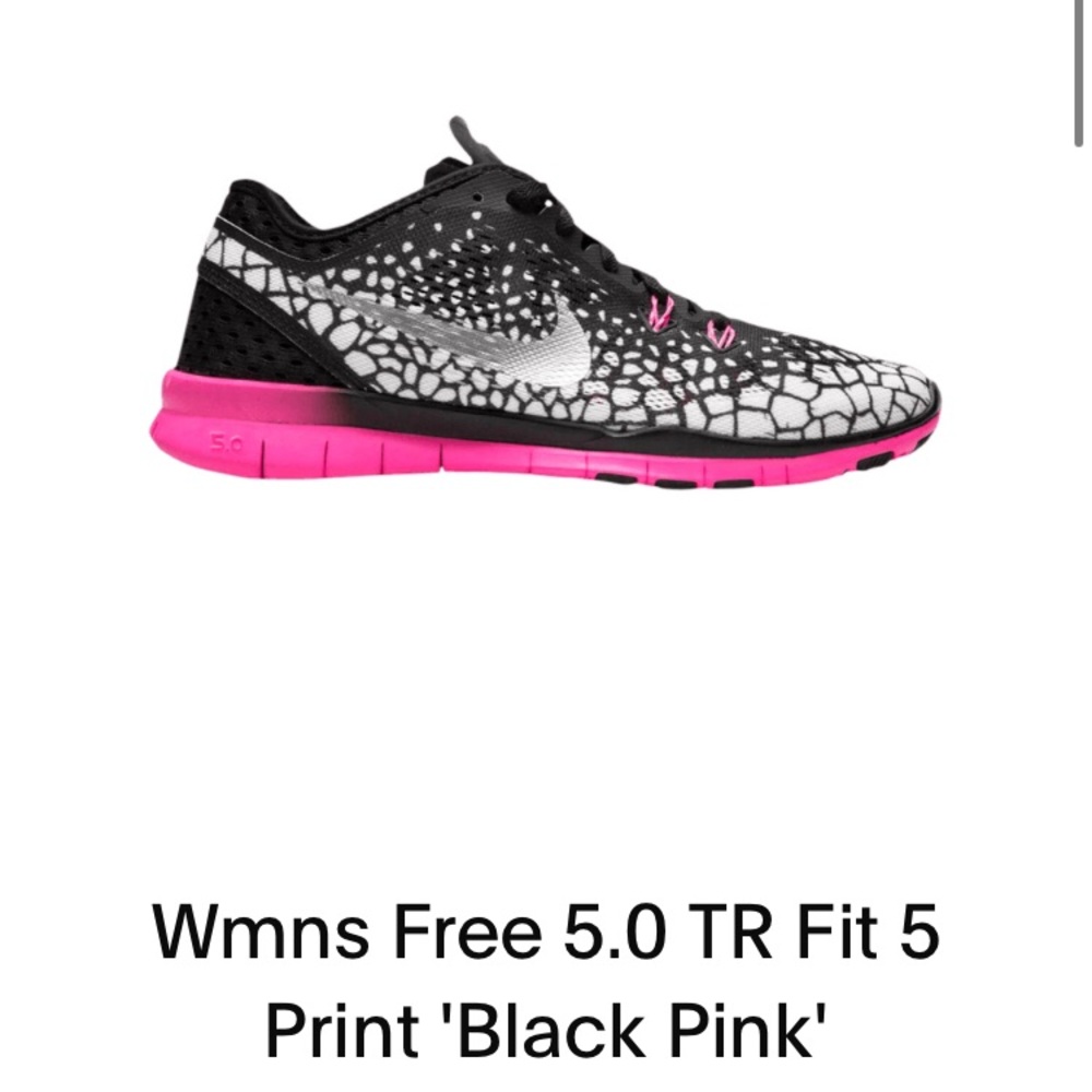 Nike Free 5.0 TR Fit 5 Print 'Black Pink' size 9.5